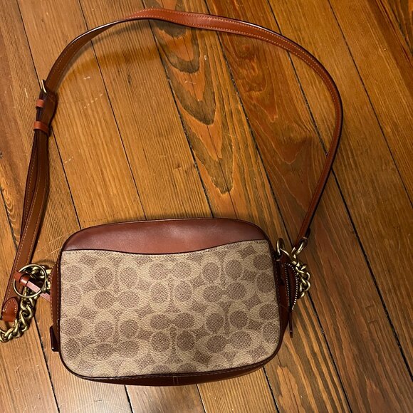 Coach Signature Canvas Camera Bag, Brown - Picture 7 of 8